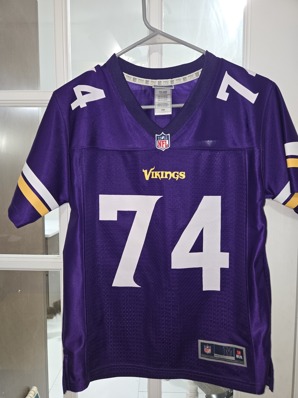 NFL Kids Purple Minnesota Vikings #74 Football Jersey